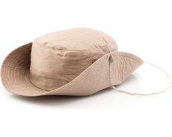 Safari hoed - Bucket hat - Vissershoedje - Zonnehoed - Dames en heren - Katoen - Beige
