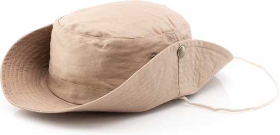 Safari hoed - Bucket hat - Vissershoedje - Zonnehoed - Dames en heren - Katoen - Beige