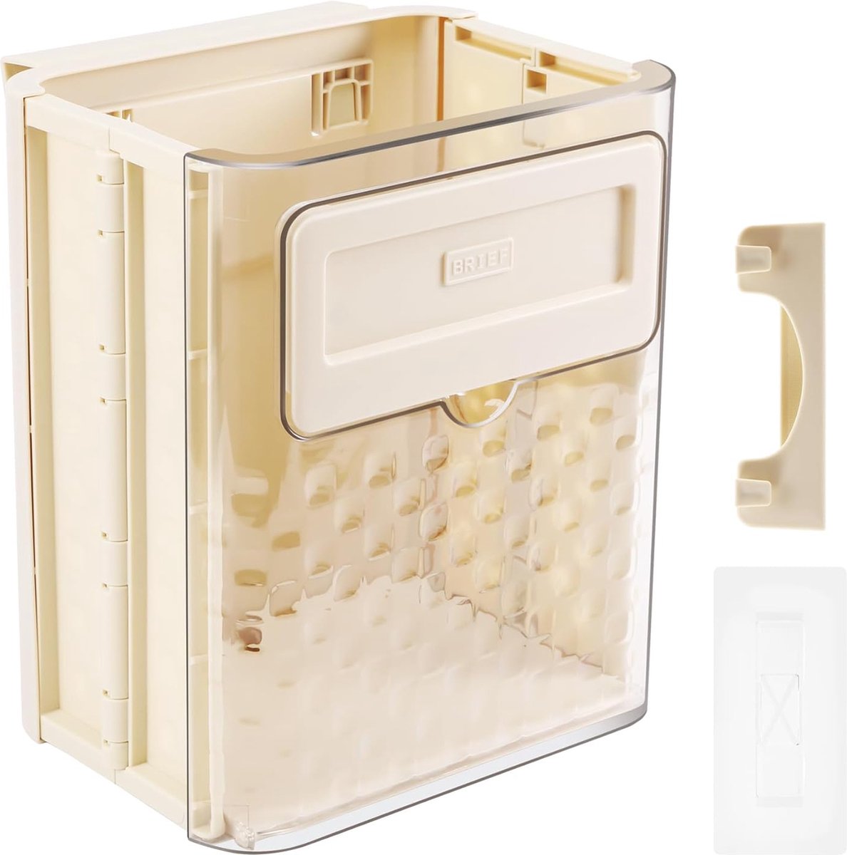 Goedkoopste Huishoudelijke wandgemonteerde prullenbak Transparant hangend, opvouwbaar, niet-geperforeerd keukenafvalbak