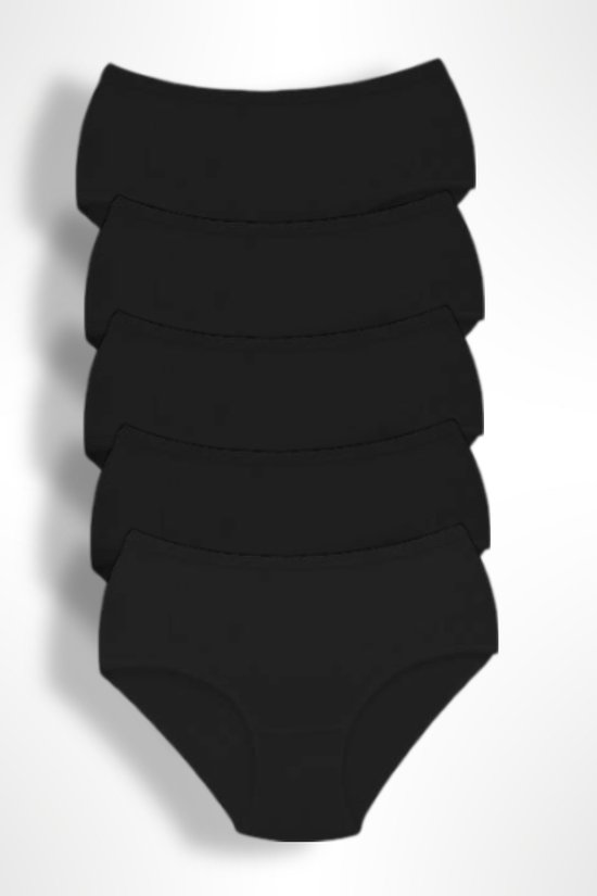 Berra - Dames ondergoed, Dames slip, Lingerie, Slips - 5 stuks -Zwart - XL