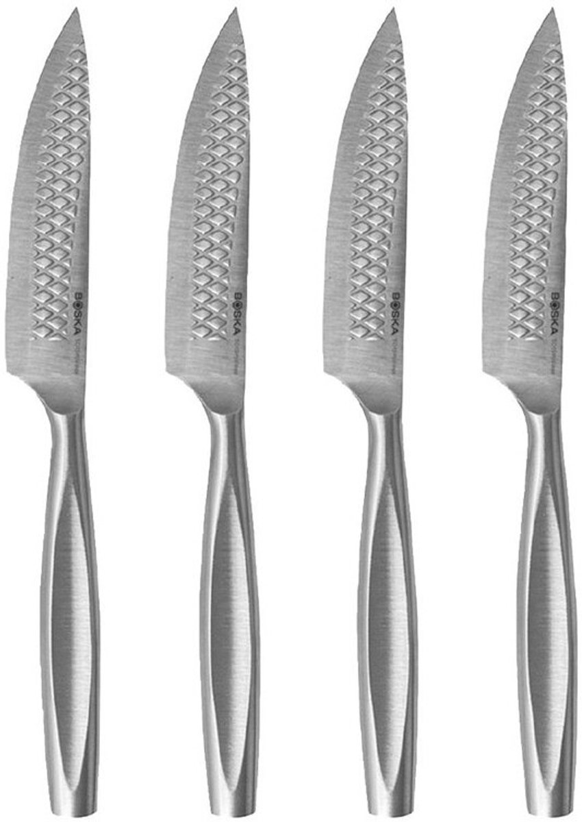 Boska Steakmessenset Monaco+ - 4 Stuks - RVS - Multifunctioneel - Non-stick - Vaatwasserbestendig