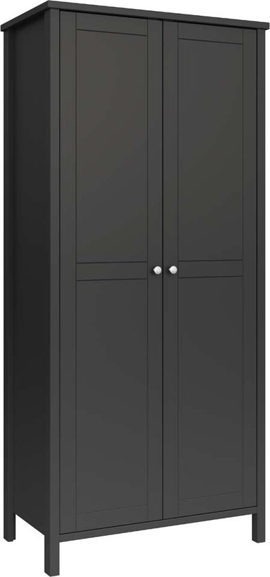 Armoire Tromsø 2 portes couleur café.