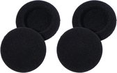 Ibley Zachte foam oorkussens 80mm - 4 stuks / 2 paar - universeel geschikt - Spons oordop kussens - voor hoofdtelefoons - Zwart