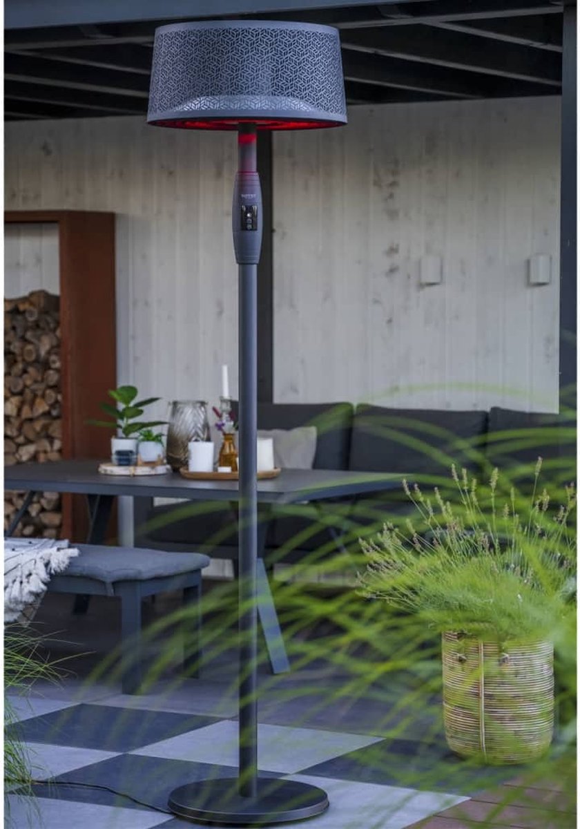 Sunred Moderna Artix Ultra 2000 W - Chauffage de terrasse sur pied - Noir