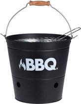 Bol.com Barbecue emmer mat zwart 26 cm - Barbecue aanbieding