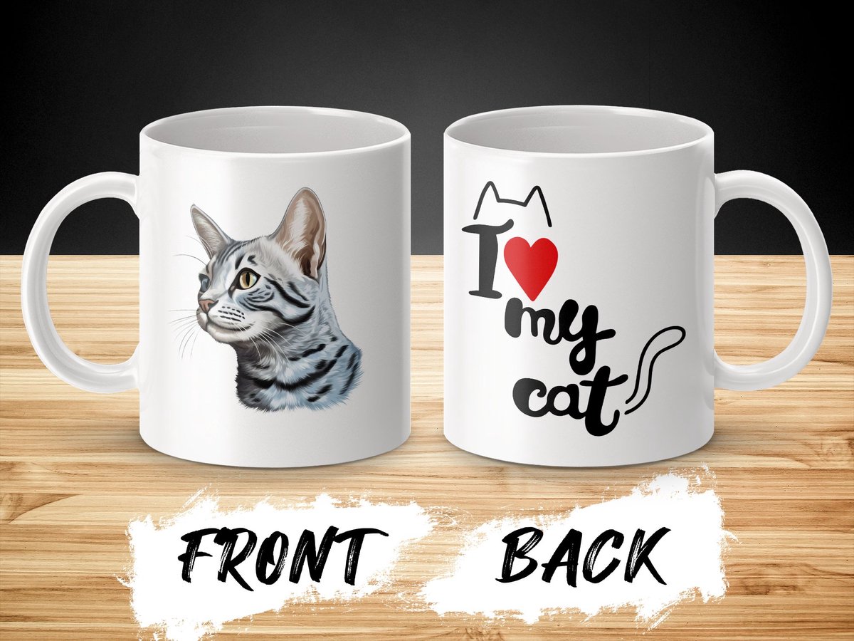 Mok Egyptian Mau cat - kat - I love my cat - cat lovers - katten