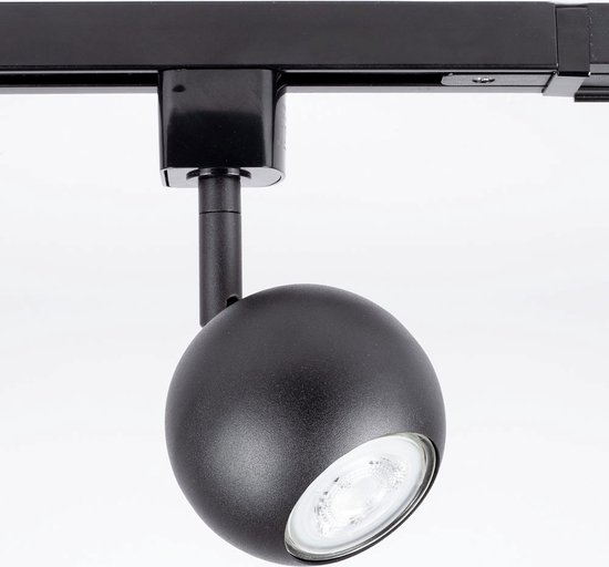 Système sur rail Design de 3 mètres monophasé avec 4 spots Dex - rail plafond