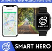 SMART HERO - GPS HORLOGE KIND - TRACKIE 28 ZWART - 4G - GRATIS SIMKAART - GEO FENCE -LIVE GPS - 2024 - Whatssapp Facebook Tik Tok Youtube Google translate