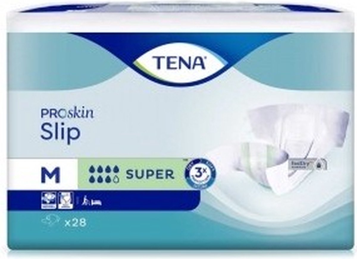 Goedkoopste TENA Slip Super Medium - Karton van 84 kleefluiers