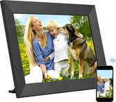 Klikklak Digitale fotolijst - Digitale fotolijsten - Fotokader 10.1 inch - WiFi - App - Touchscreen - automatisch foto rotatie - Zwart