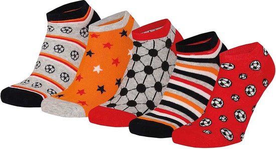 Chaussettes Chaussettes basses Garçons - Design sportif - Lot de 10 - Taille Chaussettes basses - Lot de chaussettes enfant - Socquettes garçon - Chaussettes enfant garçon - Apollo