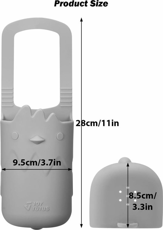 Porte-Gobelet Universel En Silicone - Pour Poussette, Vélo, Fauteuil - Pliable Et Imperméable - Noir