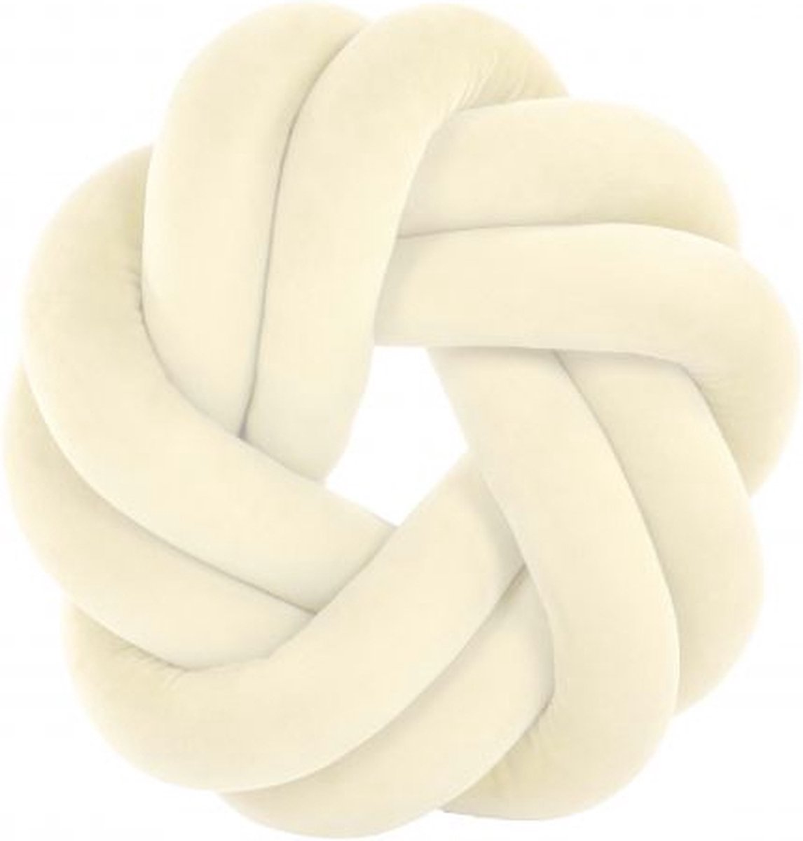 Kussen (gevuld) knot ivory 30x30x7cm