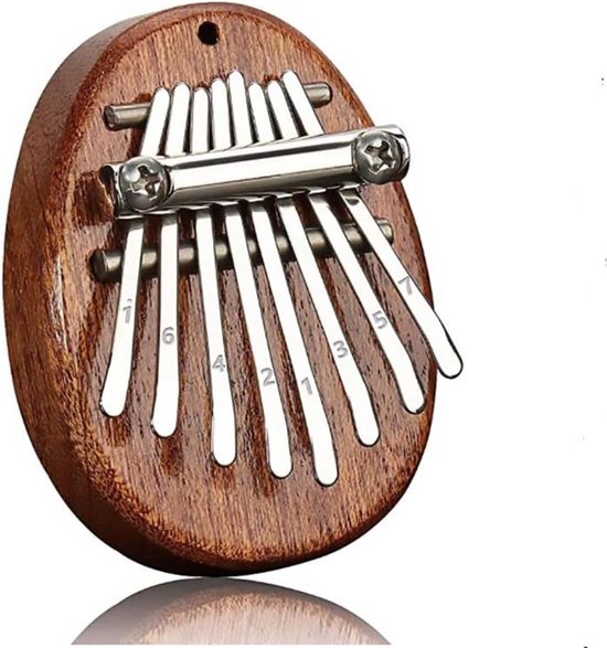 Foto: Kalimba duim 8 sleutels klaviekalimba thumb piano mini duim piano finger percussion kalimba muziekinstrument cultiveren voor muziekliefhebbers kinderen volwassenen beginners