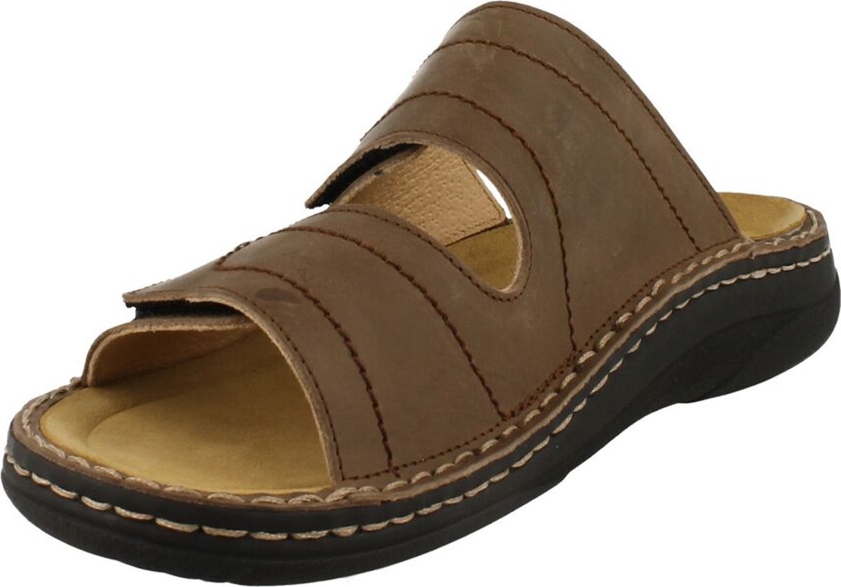 Helix Heren Pantoffel | Bruin | Maat: 41