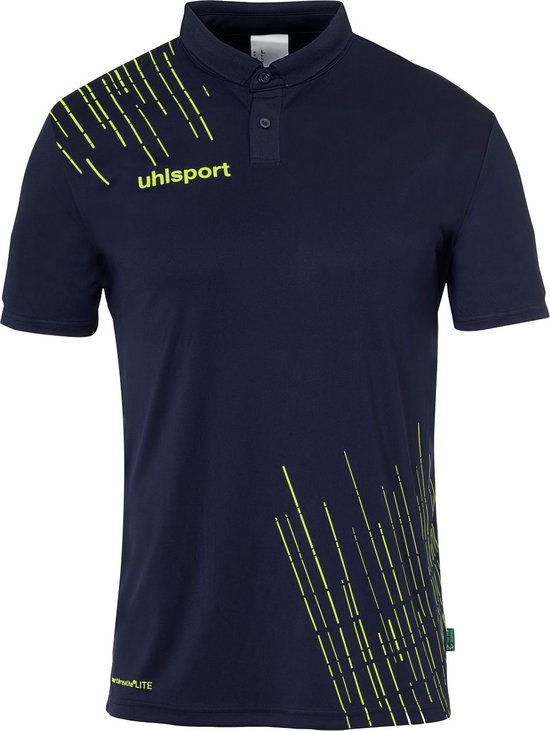 Uhlsport Score 26 Polo Heren - Marine / Fluogeel | Maat: L