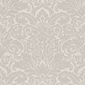 Papier peint baroque Profhome 305451-GU papier peint intissé légèrement texturé de style baroque argent mat blanc crème 5,22 m2