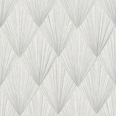 Grafisch behang Profhome 378641-GU vliesbehang licht gestructureerd met grafisch patroon mat wit grijs 5,33 m2