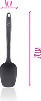 Set, lepel voor restjes, Flex Spoon M, Premium Food Silicone met roestvrijstalen kern, in een kleurrijke doos (antraciet, set van 2)