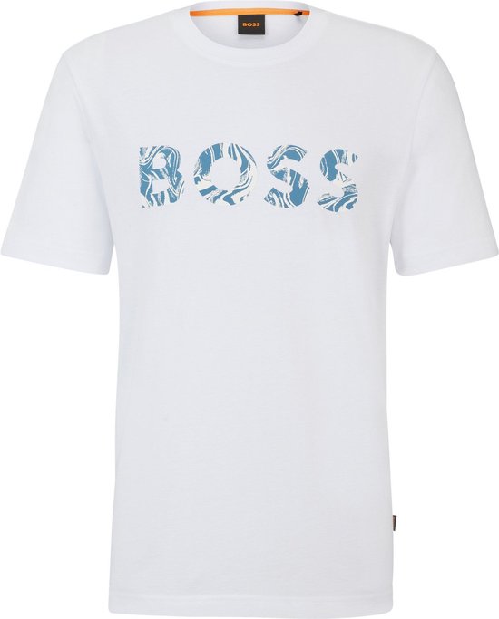 BOSS - T-shirt Bossocean Wit - Heren - Maat L - Regular-fit