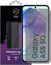 MobyDefend Protecteur d'écran Samsung Galaxy A55 - Économiseur d'écran en verre de confidentialité mat - Plaque de verre adaptée au Samsung Galaxy A55