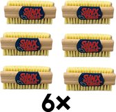 Synx Tools Nagelborstel hout set van 6 stuks - schrobborstels - nagel borstel - schrobbezem - nagelborstel hout - Voordeelverpakking