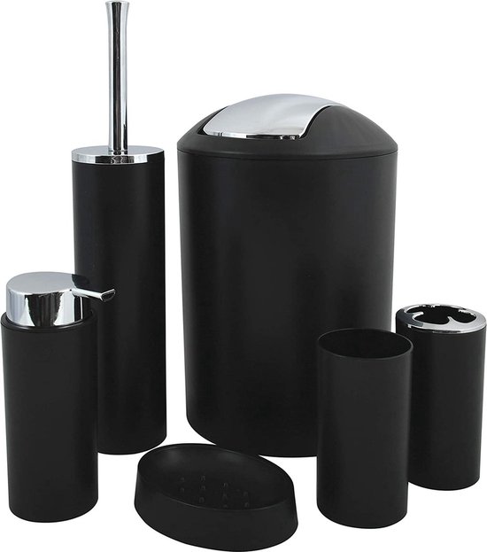 Badkamerset, badkameraccessoires, 6-delige set