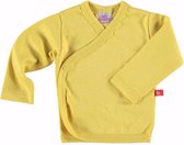 Baby trui overslag van biologisch katoen met lange mouw - maat 56 - kleur geel