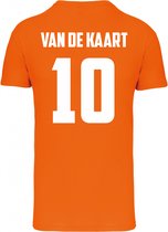 T-shirt Van De Kaart 10 | Oranje shirt | Oranje | maat L