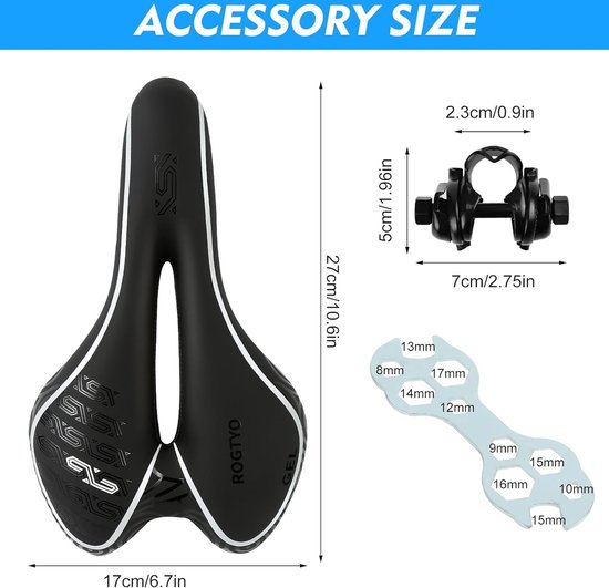Selle de velo pour femmes et hommes gel de silice selle de velo ergonomique avec. bol
