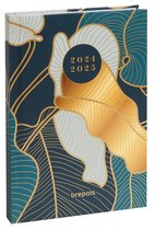 Agenda Brepols 2024-2025 - ÉTUDIANT - FLORAL & FEUILLES - Aperçu hebdomadaire - Blauw - 9 x 16 cm