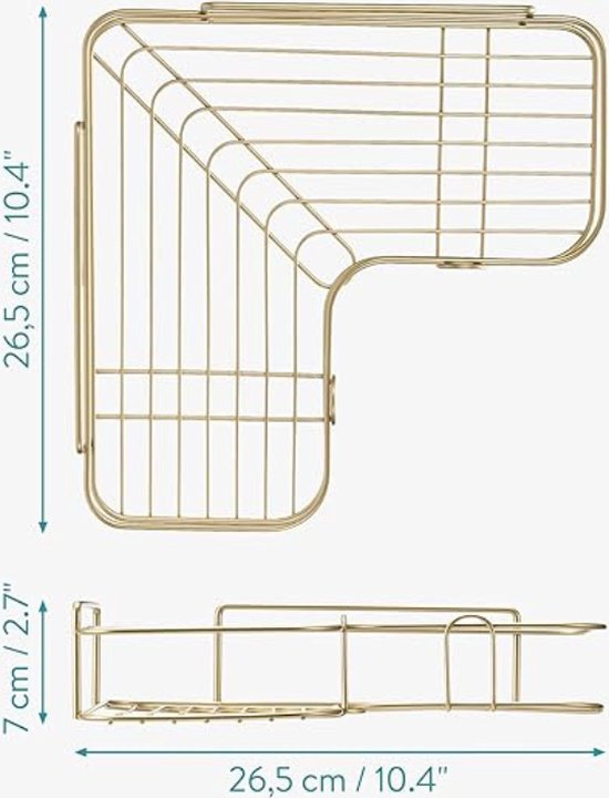 Douche Rek Zonder Boren - 2 Stuks - Geen Boren Wandbevestiging Badkamer Organisator Doucheplank Voor Badkamer Keukenopslag Zwart