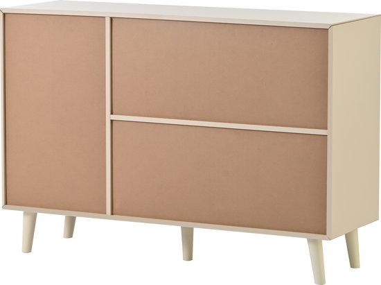 Sweiko Woonkamer ladekast, opbergkast, zijpaneel, TV tafel, met deuren en lades, met grote opbergruimte, beige, breedte 120 cm