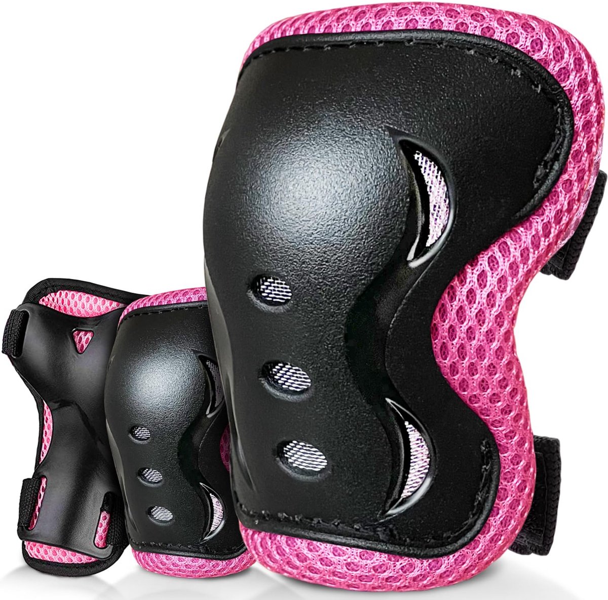 MHJY Set Protection 7 En 1 Enfant (3-8 Ans) – Genouillères, Coudières, Protège-poignets, Coque PE, EVA 10mm, Motif Licorne