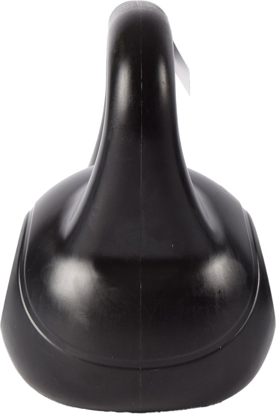 Kettlebell - 12 kg - zwart - cement gevuld