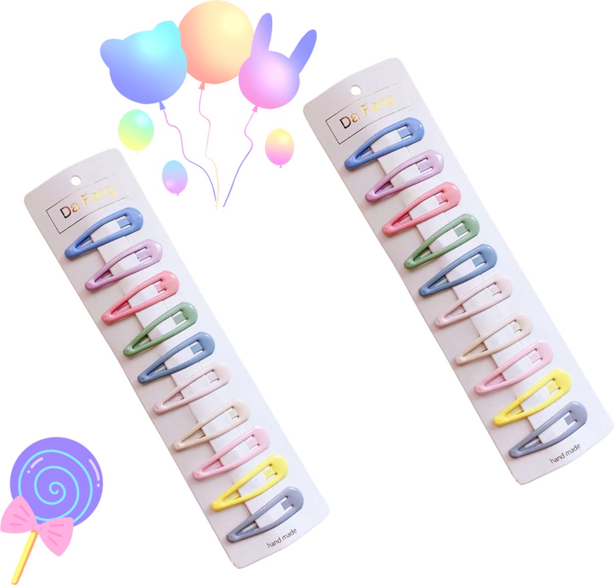 Haarspeldjes ( Waterdruppel ) set -20 stuks Kleurenmix snap haarklemmen kinderhaarklemmen meisjes