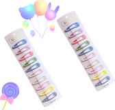 Ensemble de pinces à cheveux (goutte d'eau) - 20 pièces - Mélange de couleurs - pinces à cheveux snap - pinces à cheveux pour enfants - filles