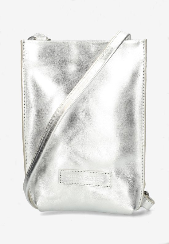 Shabbies Amsterdam Phone Bag Ruby Metal Silver - Maat ONESIZE