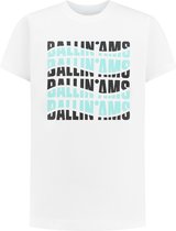 Ballin Amsterdam - Jongens Slim fit T-shirts Crewneck SS - White - Maat 14