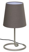 Trango Bedlamp 2018-05B *BROWNY* Tafellamp met stoffen kap in bruin incl. 1x E14 lamphouder voor LED-lampen, vensterbanklamp, bedlampje voor slaapkamer, bureaulamp, tafellamp, vensterbanklamp - L: 20cm - B: 10cm - H: 30cm