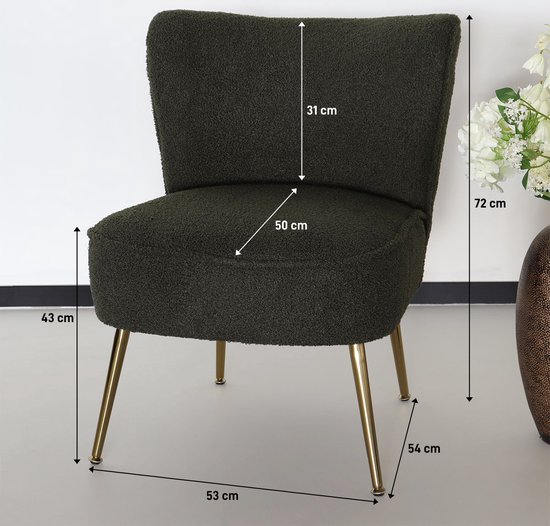 Lizzely Garden & Living Fauteuil Zitbank 1 Persoons Rilaan Velvet Oud Roze Stoel 664979540