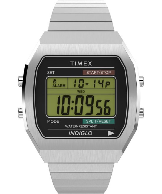 Timex T80 TW2W47700 Horloge - Staal - Zilverkleurig - Ø 38 mm