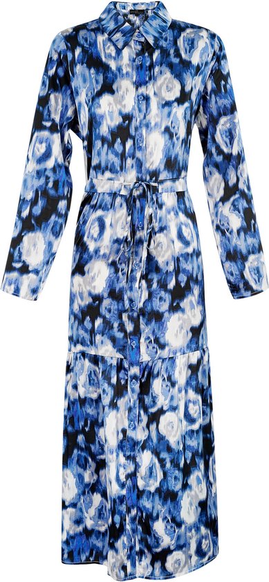 Robe Maxi - Imprimé Floral - Blauw - Taille L