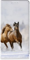 Wallet Book Case Geschikt voor Samsung Galaxy S24 Smart Cover Hoesje Paarden