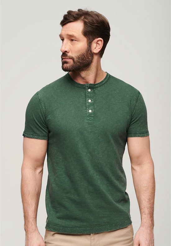 Superdry Grandad T-shirt Met Korte Mouwen Groen M Man