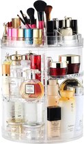 Make-up-organizer, draaibaar, 360 graden grote cosmetica-organizer, 8-laags, huidverzorging, doorzichtig, carrousel, parfum, oversized