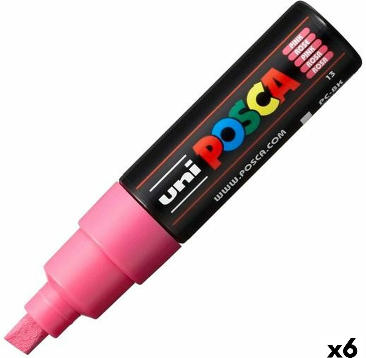 Uni POSCA paintmarker PC-8K, 8 mm, roze 6 stuks