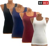 4 Pack Top kwaliteit dames hemd - 100% katoen - Mandy - Maat S