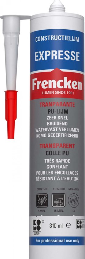Frencken constructielijm - Expresse - 310 ml koker - transparant