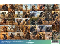 Beloningsstickers Afrikaanse Dieren